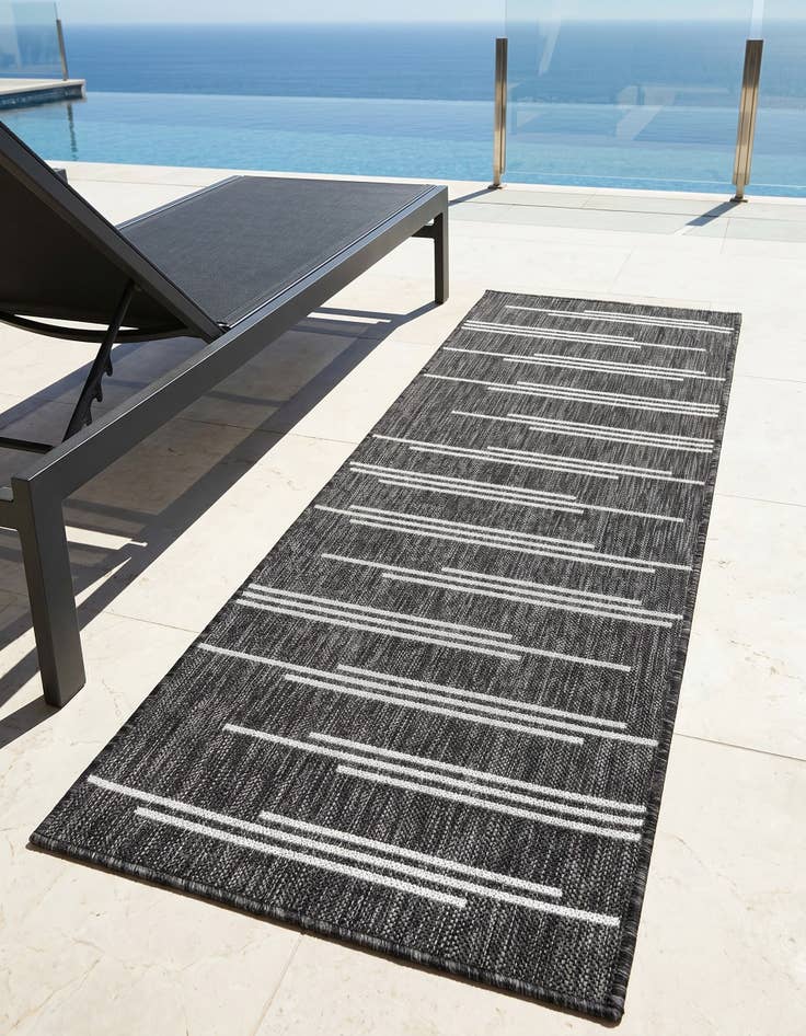 Detail image of 2' x 5' 3 Easy-Clean Modern Indoor / Outdoor Runner Rug