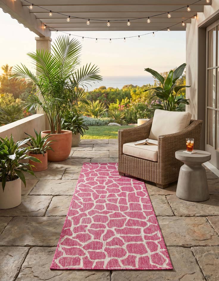 Detail image of 2' x 6' Easy-Clean Safari Indoor / Outdoor Runner Rug