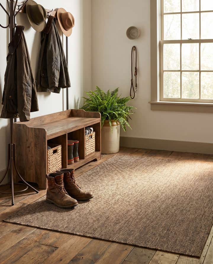 4' x 6' Easy-Clean Solid Indoor / Outdoor Rug