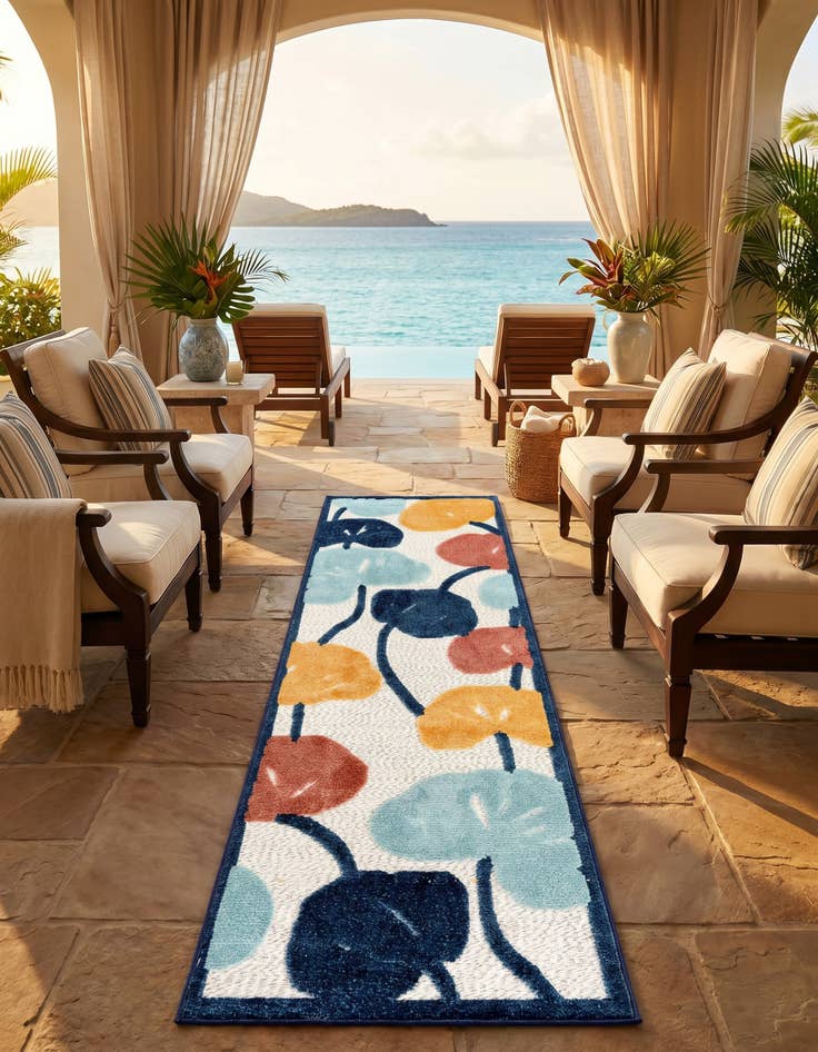 Detail image of 2' x 8' Easy-Clean Belize Indoor / Outdoor Runner Rug