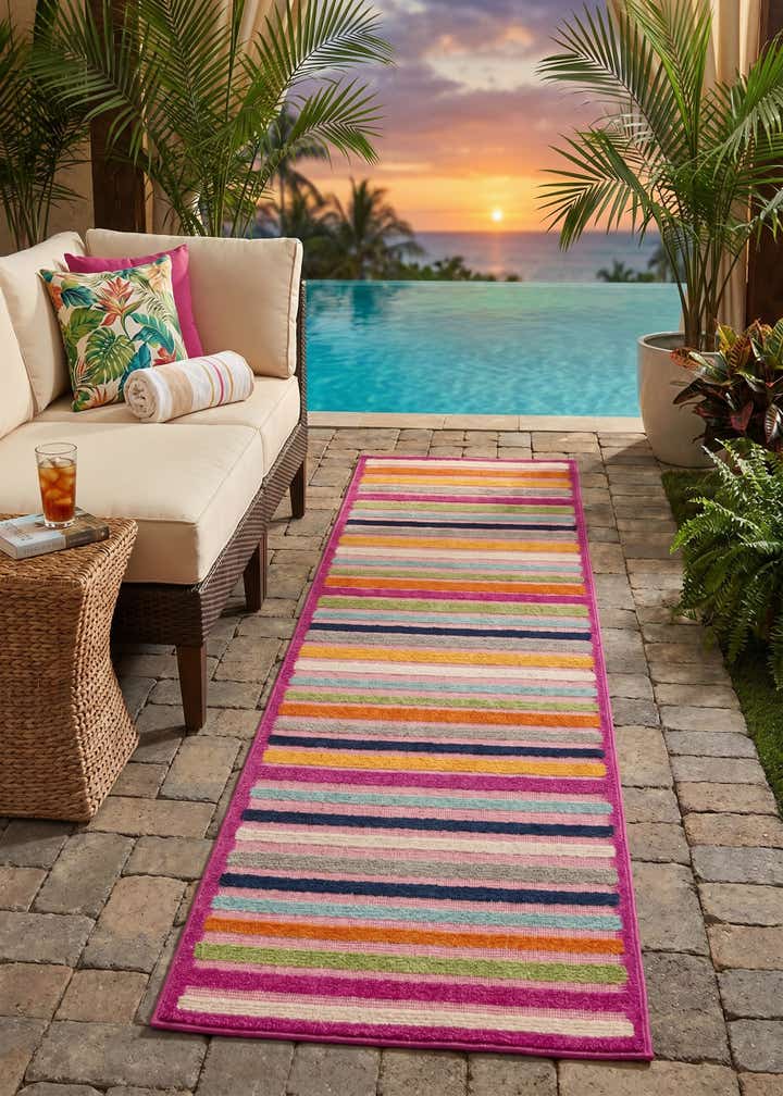 2' x 8' Easy-Clean Aruba Indoor / Outdoor Runner Rug