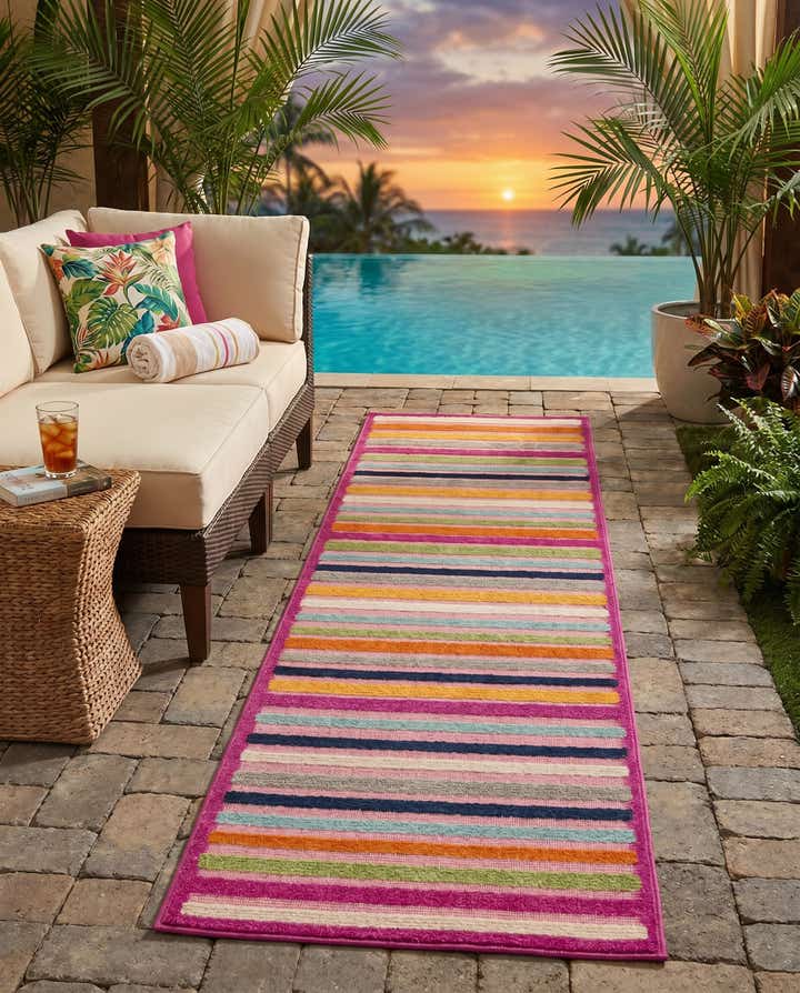 2' x 8' Easy-Clean Aruba Indoor / Outdoor Runner Rug