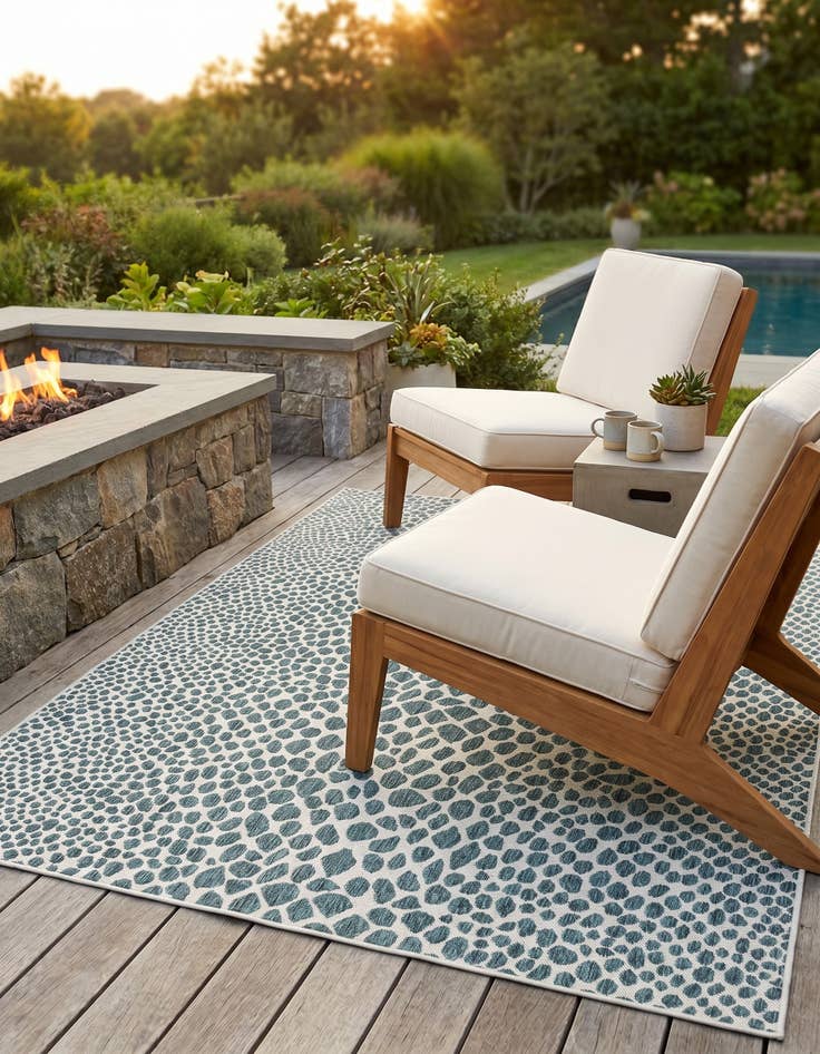 Detail image of 6' x 9' Easy-Clean Jill Zarin Cape Town Indoor / Outdoor Rug