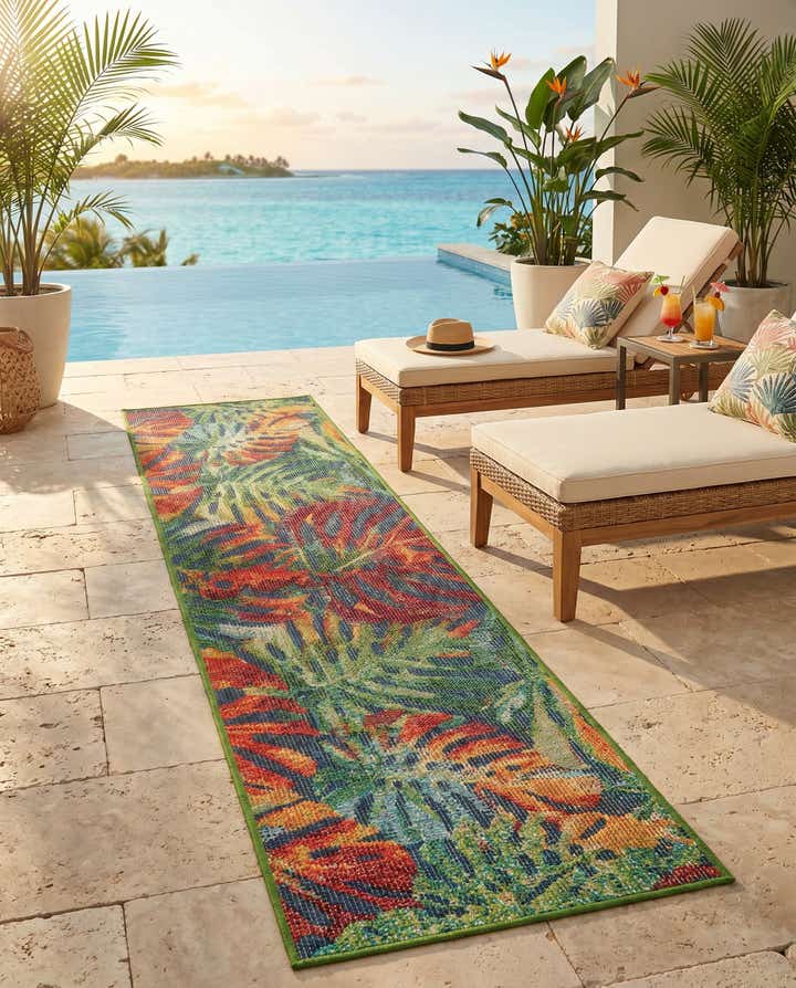 2' x 8' Easy-Clean Baja Indoor / Outdoor Runner Rug