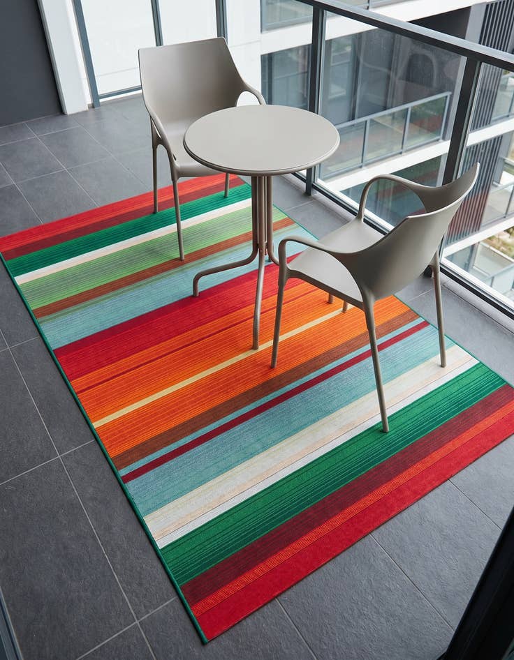 Detail image of 4' x 6' Easy-Clean Modern Indoor / Outdoor Rug