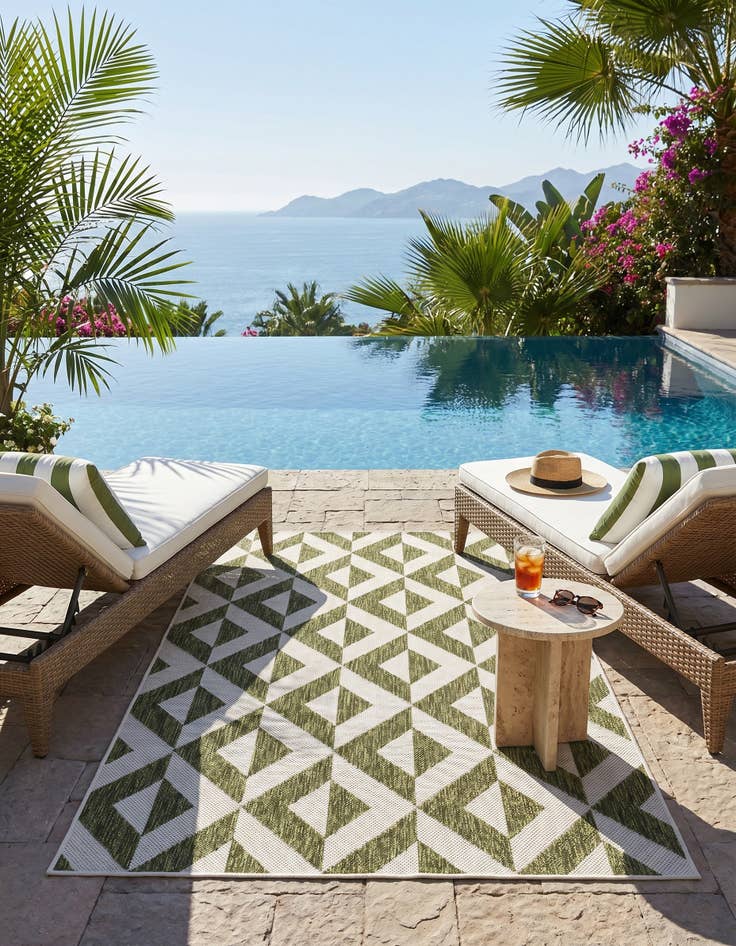 Detail image of 3' x 5' 3 Easy-Clean Jill Zarin Napa Indoor / Outdoor Rug