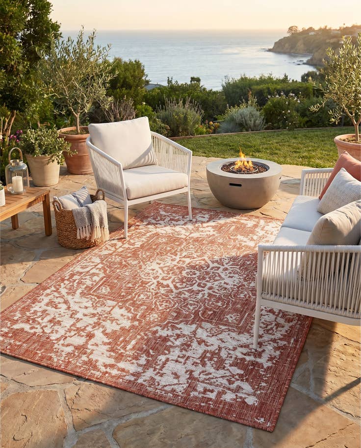 Detail image of 4' x 6' Easy-Clean Jill Zarin Dubai Indoor / Outdoor Rug