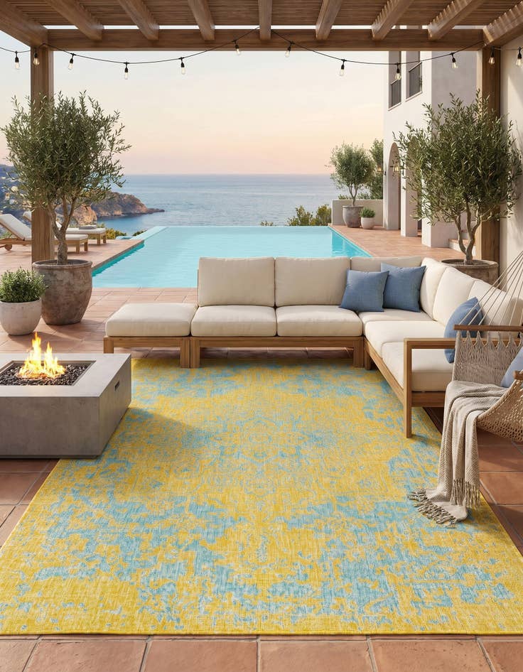 Detail image of 7' x 10' Easy-Clean Jill Zarin Dubai Indoor / Outdoor Rug