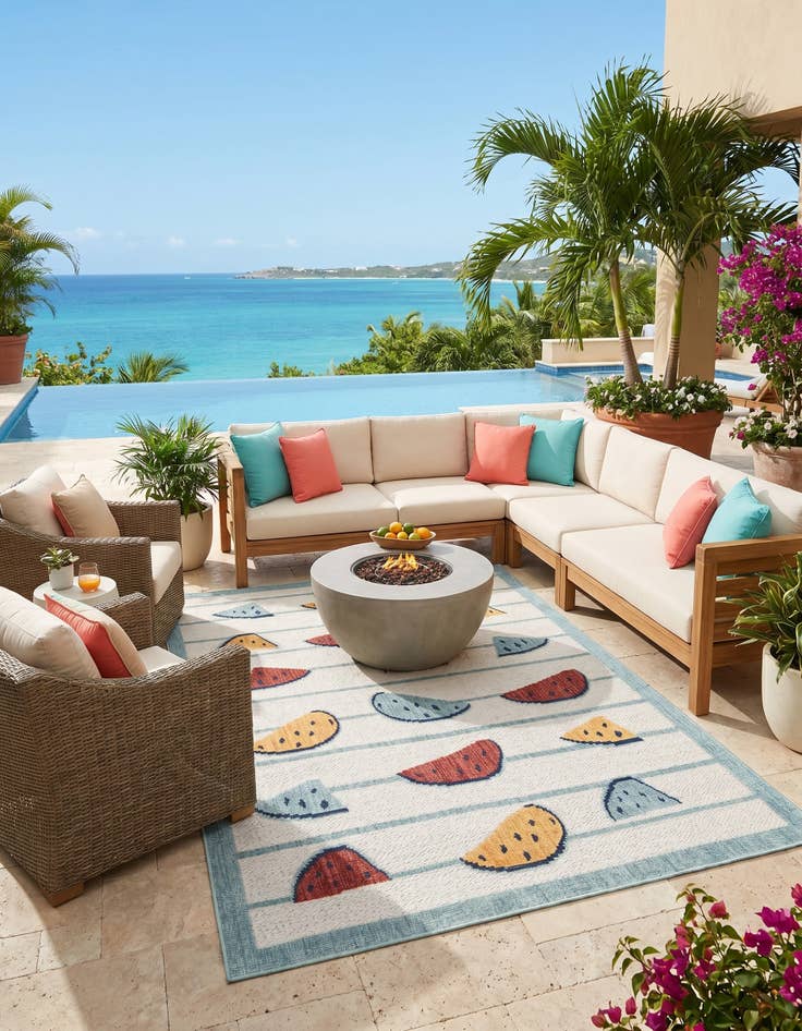 Detail image of 5' x 7' 7 Easy-Clean Indoor / Outdoor Rug