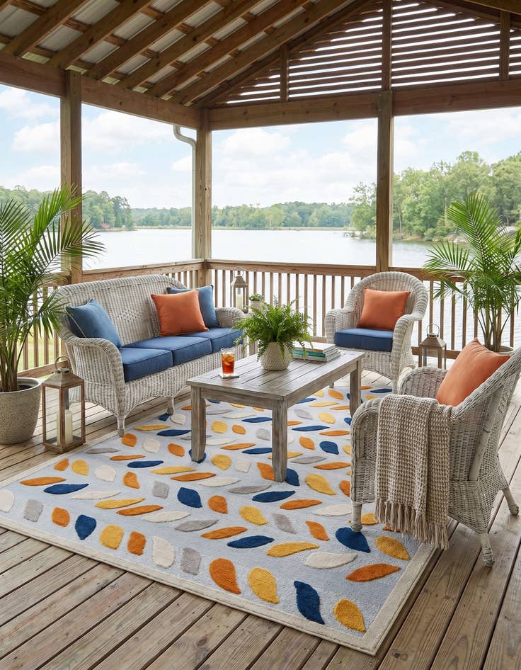 Detail image of 9' x 12' Easy-Clean Aruba Indoor / Outdoor Rug