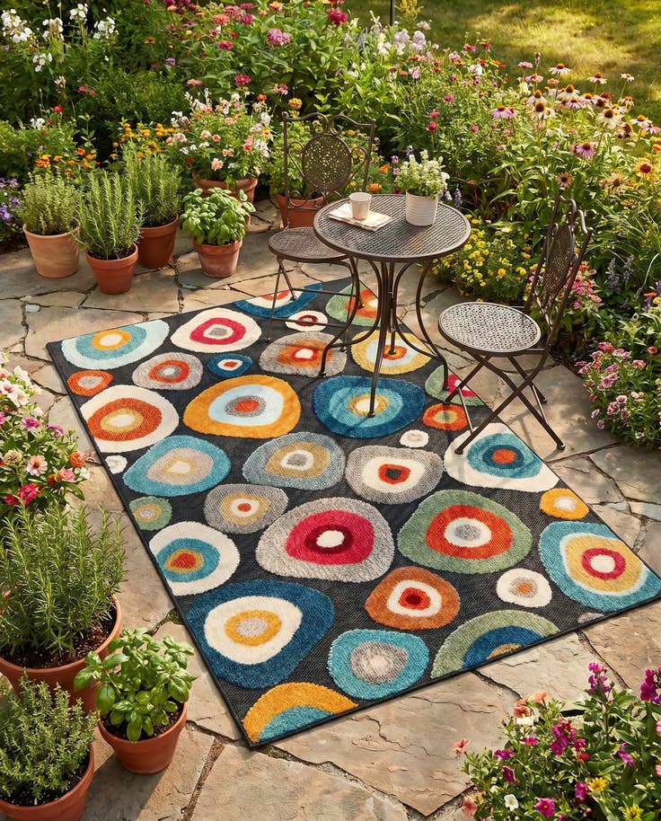 Detail image of 4' x 6' Easy-Clean Casablanca Indoor / Outdoor Rug