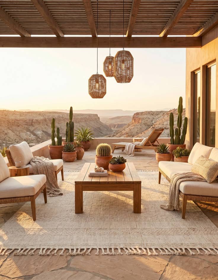 Detail image of 10' x 14' 1 Easy-Clean Eco Bohemian Indoor / Outdoor Rug