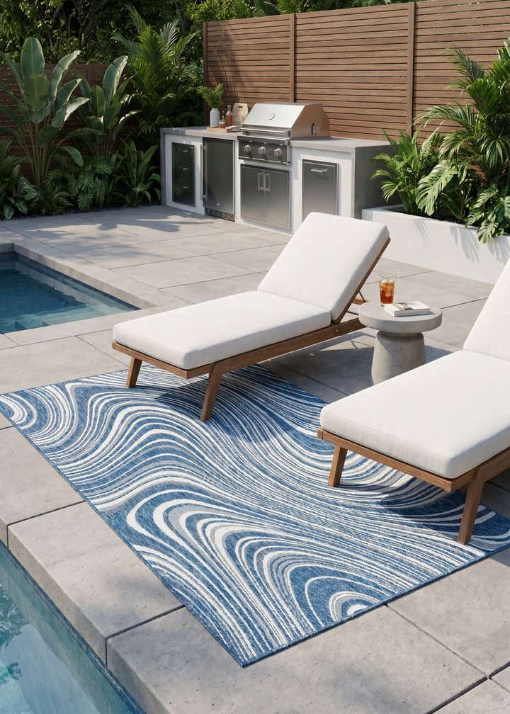 4' x 6' Easy-Clean Modern Indoor / Outdoor Rug