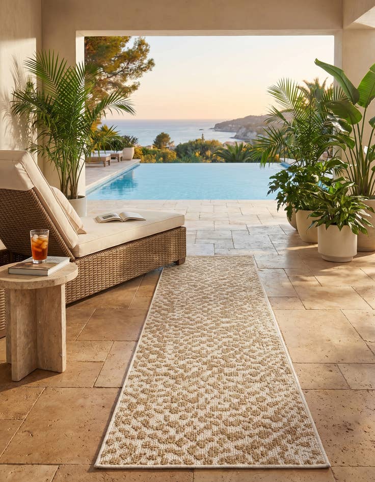 Detail image of 2' x 8' Easy-Clean Safari Indoor / Outdoor Runner Rug