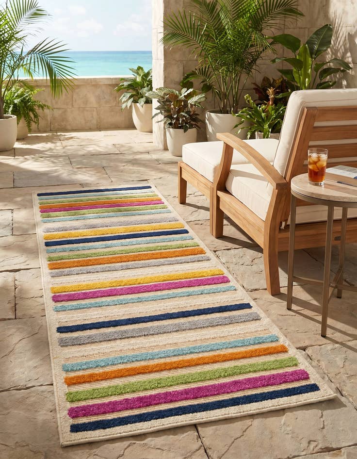 Detail image of 2' x 6' Easy-Clean Aruba Indoor / Outdoor Runner Rug