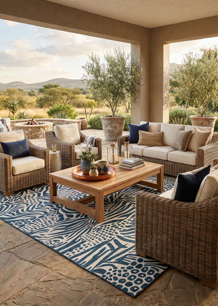 10' x 14' Easy-Clean Safari Indoor / Outdoor Rug
