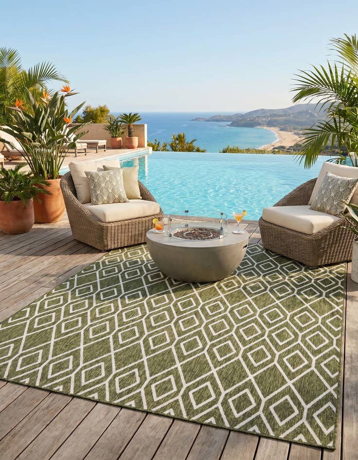 Detail image of 7' x 10' Easy-Clean Jill Zarin Turks and Caicos Indoor / Outdoor Rug