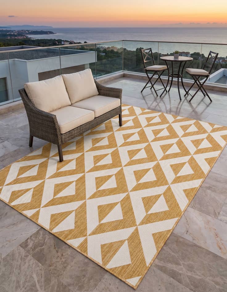 Detail image of 5' 3 x 8' Easy-Clean Jill Zarin Napa Indoor / Outdoor Rug