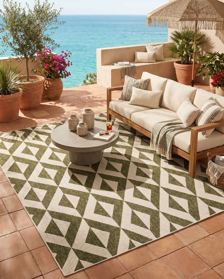 7' 10 x 10' Easy-Clean Jill Zarin Napa Indoor / Outdoor Rug