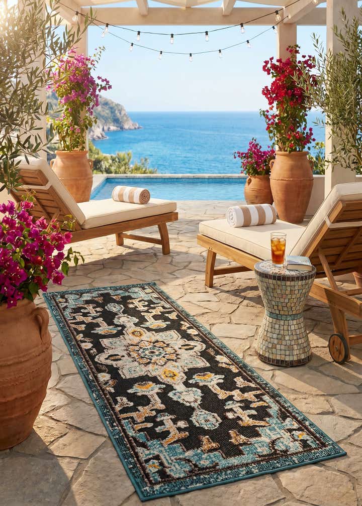 2' x 5' Easy-Clean Casablanca Indoor / Outdoor Runner Rug