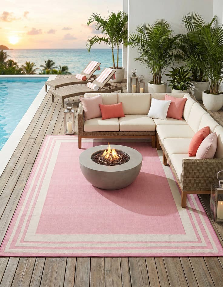 Detail image of 6' x 9' Easy-Clean Aruba Indoor / Outdoor Rug