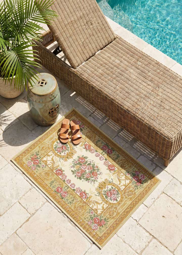 2' x 3' Easy-Clean Traditional Indoor / Outdoor Rug
