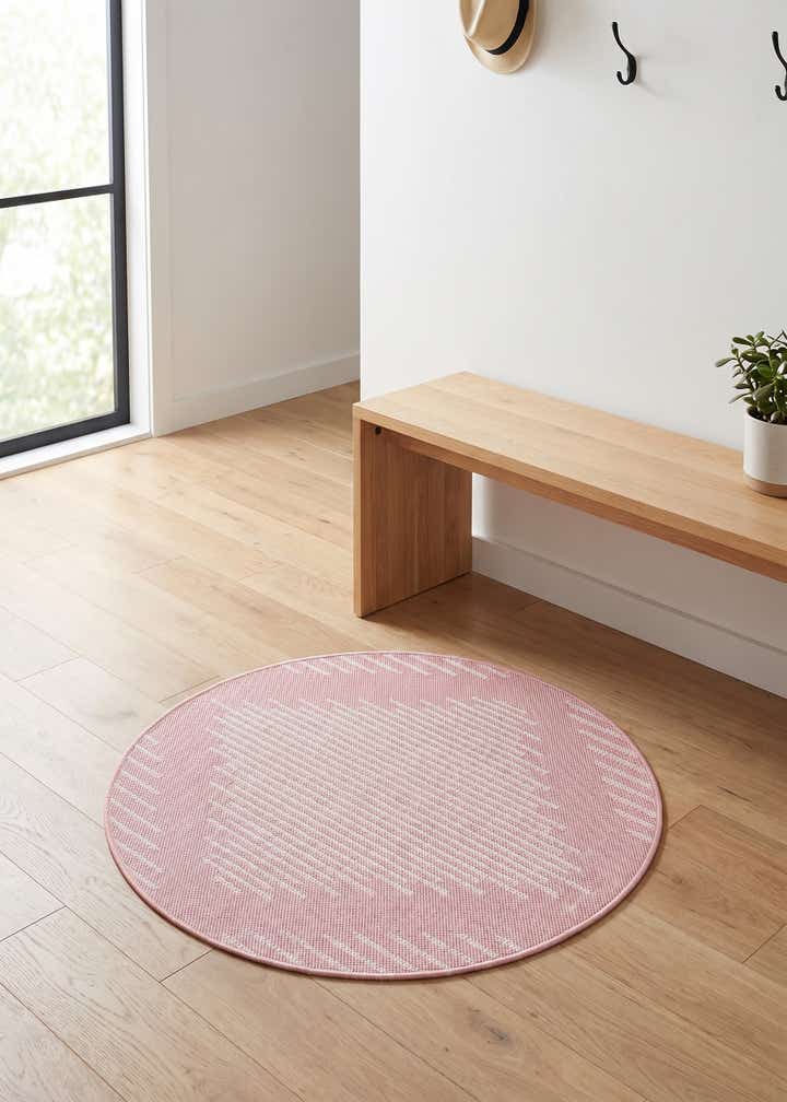3' x 3' Easy-Clean Modern Indoor / Outdoor Round Rug