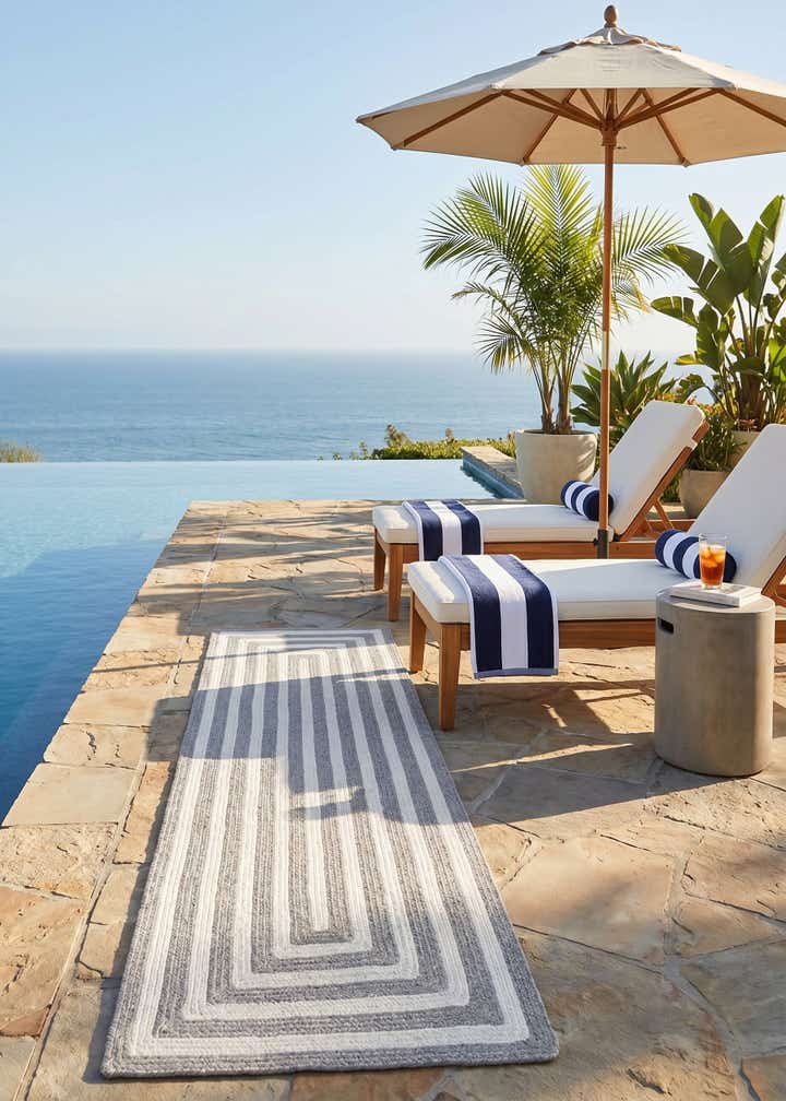 2' x 6' 1 Easy-Clean Eco Verse Washable Indoor / Outdoor Runner Rug