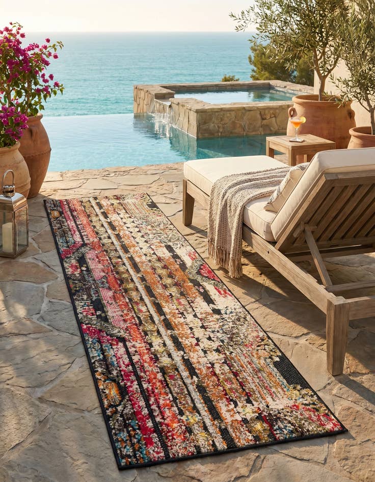 Detail image of 2' x 5' Easy-Clean Casablanca Indoor / Outdoor Runner Rug