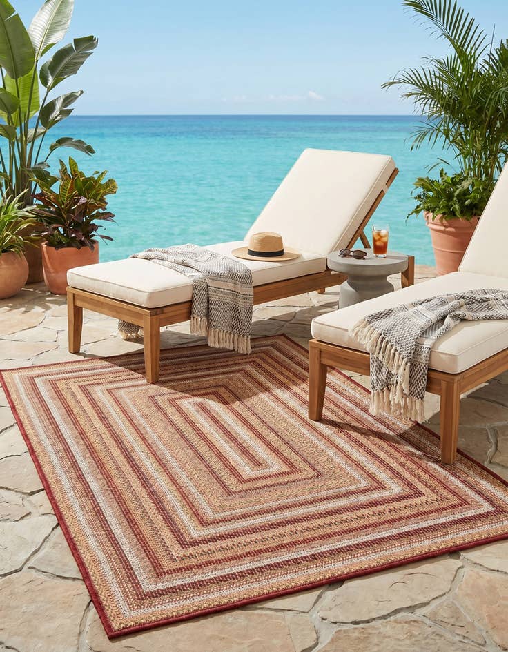 Detail image of 3' 3 x 5' 3 Easy-Clean Baja Indoor / Outdoor Rug