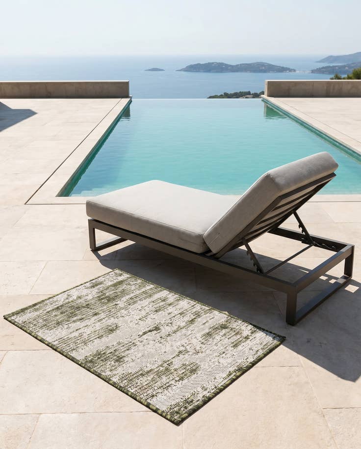 Detail image of 2' x 3' Easy-Clean Modern Indoor / Outdoor Rug