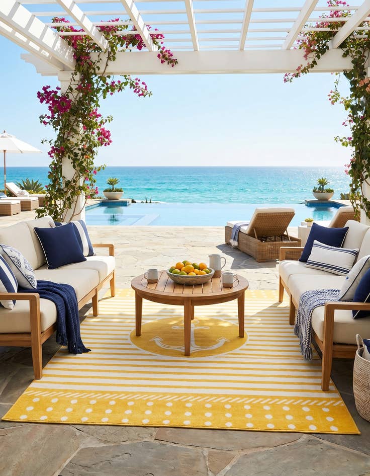 Detail image of 5' 3 x 7' 7 Easy-Clean Indoor / Outdoor Rug