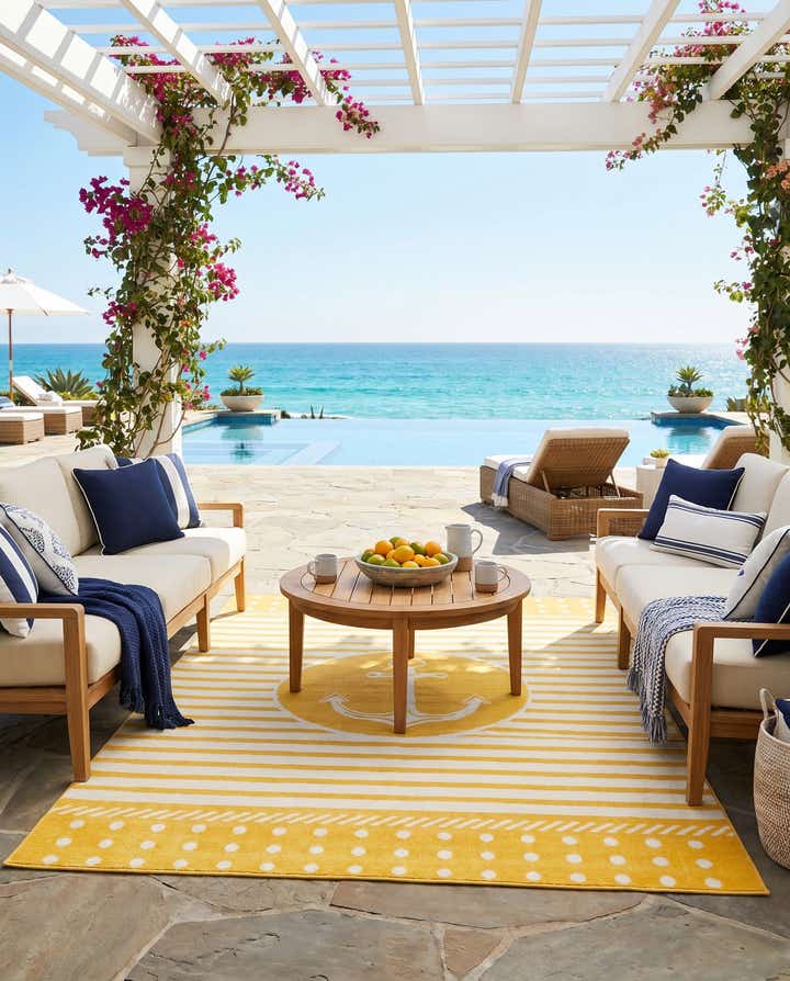 5' 3 x 7' 7 Easy-Clean Indoor / Outdoor Rug