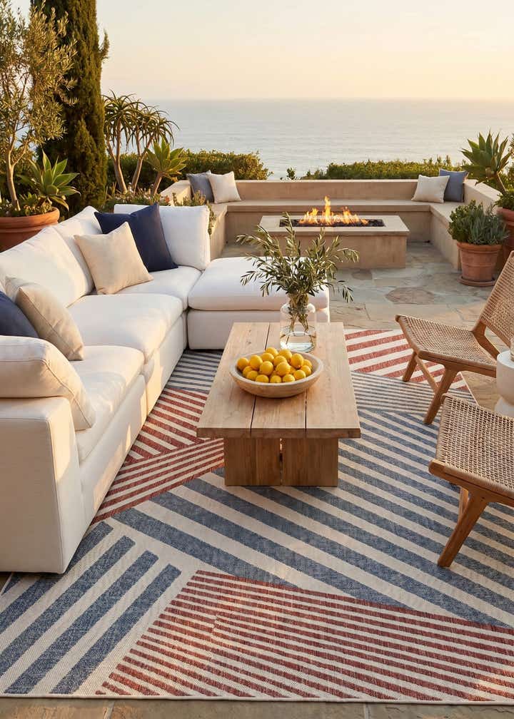 7' 10 x 10' Easy-Clean Jill Zarin Indoor / Outdoor Rug