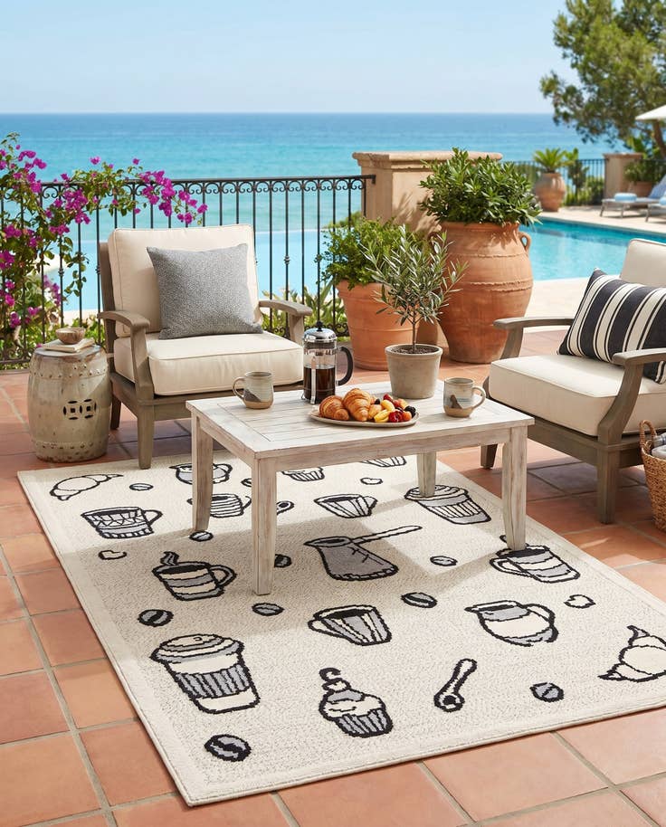 Detail image of 5' 3 x 7' 7 Easy-Clean Indoor / Outdoor Rug