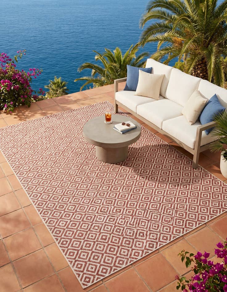 Detail image of 7' 10 x 10' Easy-Clean Jill Zarin Costa Rica Indoor / Outdoor Rug