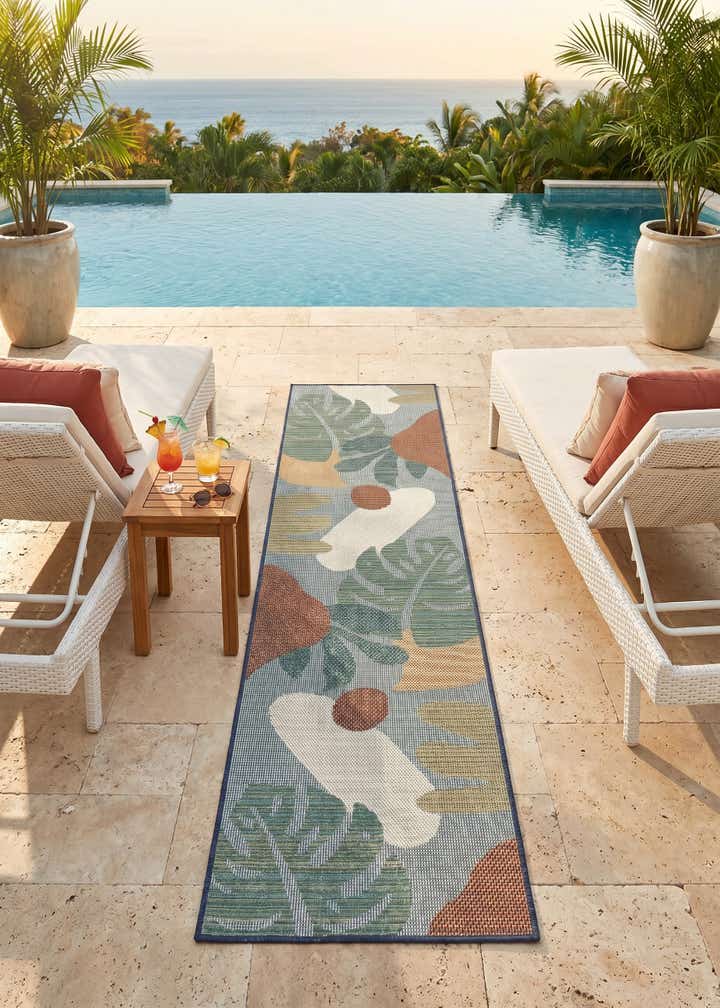 2' 7 x 10' Easy-Clean Baja Indoor / Outdoor Runner Rug