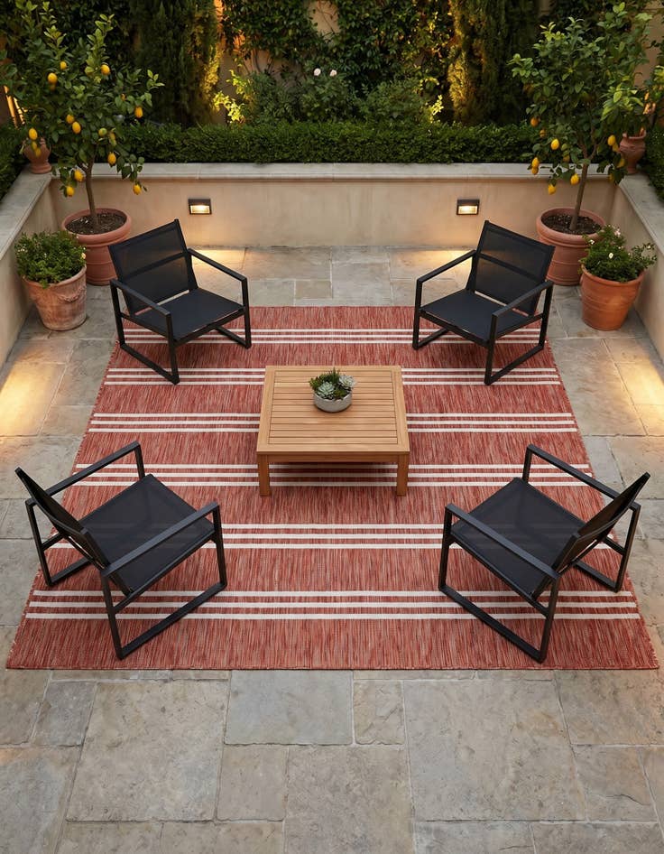 Detail image of 7' 10 x 7' 10 Easy-Clean Jill Zarin Anguilla Indoor / Outdoor Square Rug