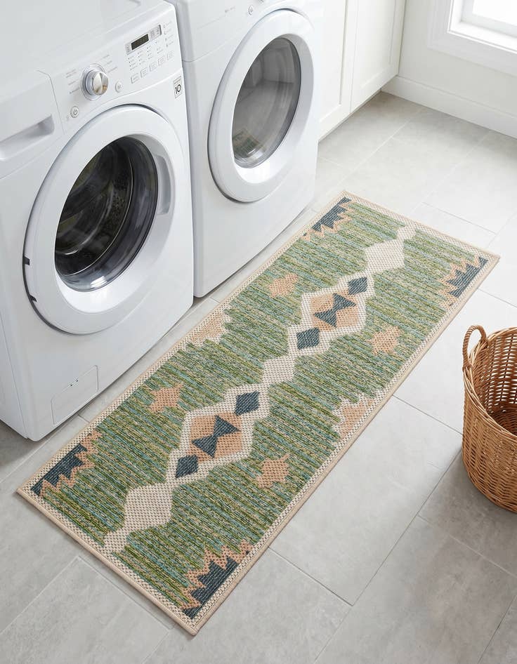 Detail image of 2' x 4' Easy-Clean Baja Indoor / Outdoor Runner Rug