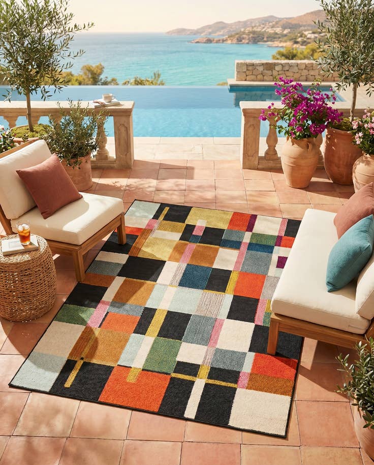 Detail image of 5' x 7' Easy-Clean Casablanca Indoor / Outdoor Rug