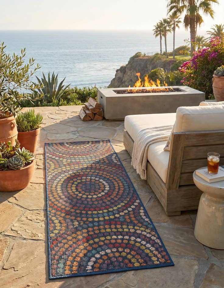 Detail image of 2' x 5' 1 Easy-Clean Baja Indoor / Outdoor Runner Rug