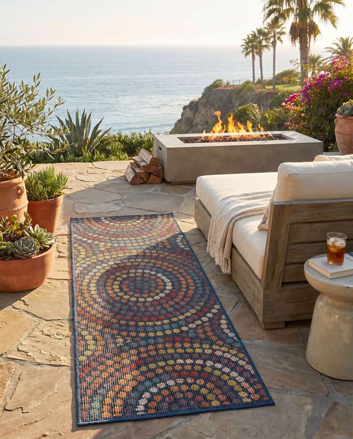 2' x 5' 1 Easy-Clean Baja Indoor / Outdoor Runner Rug