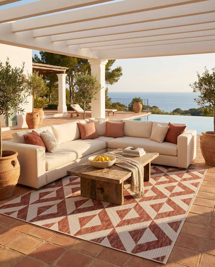 5' 3 x 8' Easy-Clean Jill Zarin Napa Indoor / Outdoor Rug