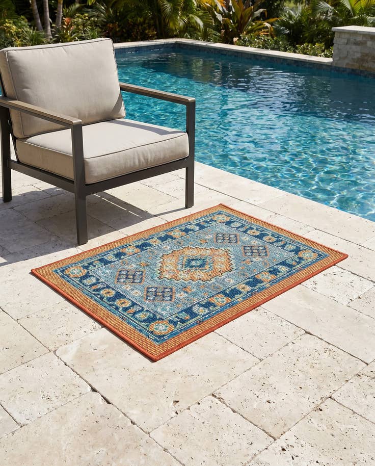 Detail image of 2' x 3' Easy-Clean Baja Indoor / Outdoor Rug