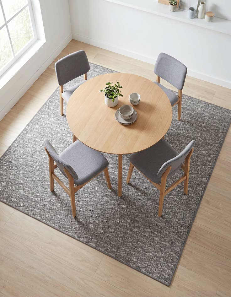 Detail image of 6' x 6' Easy-Clean Modern Indoor / Outdoor Square Rug