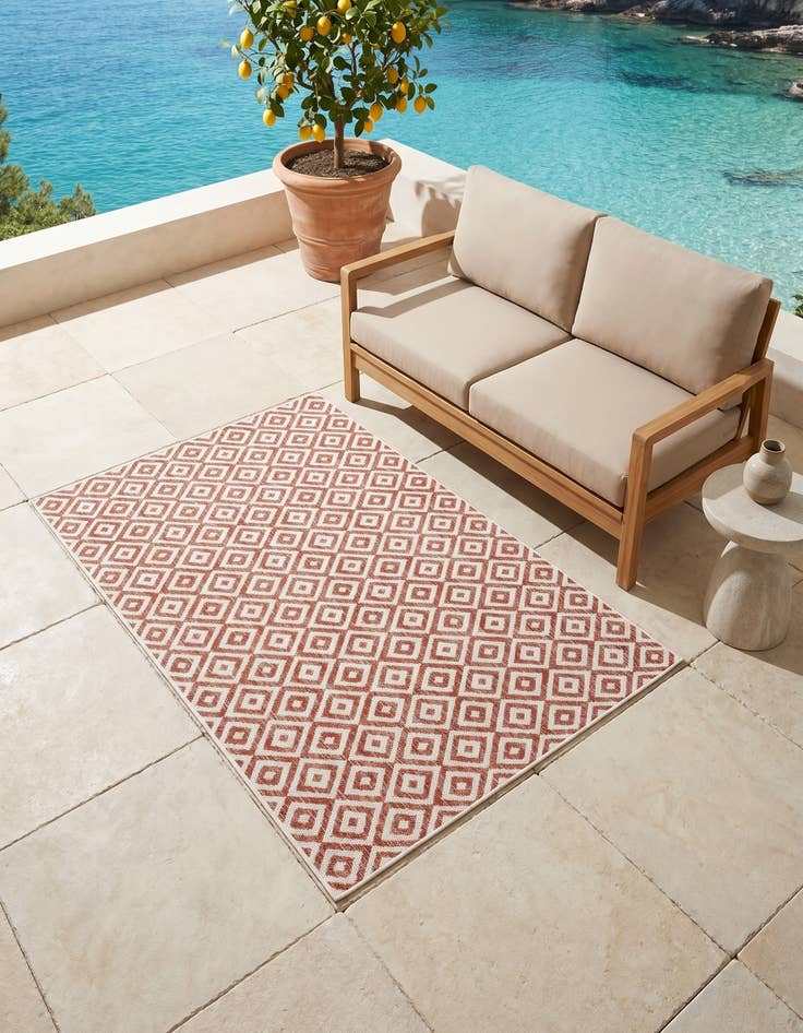 Detail image of 4' x 6' Easy-Clean Jill Zarin Costa Rica Indoor / Outdoor Rug