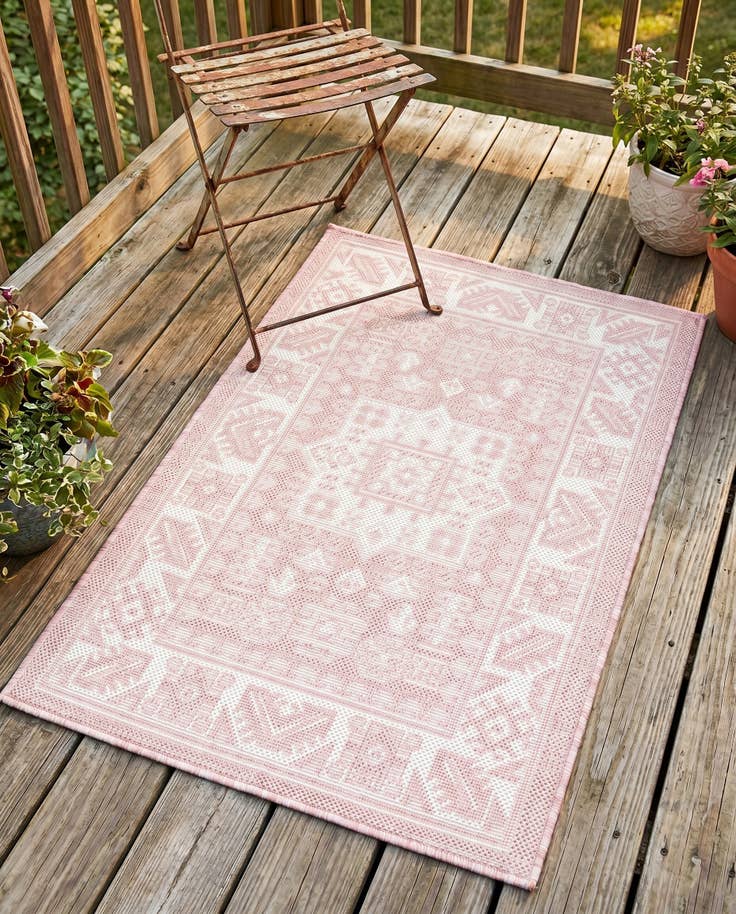 Detail image of 2' x 3' Easy-Clean Aztec Indoor / Outdoor Rug