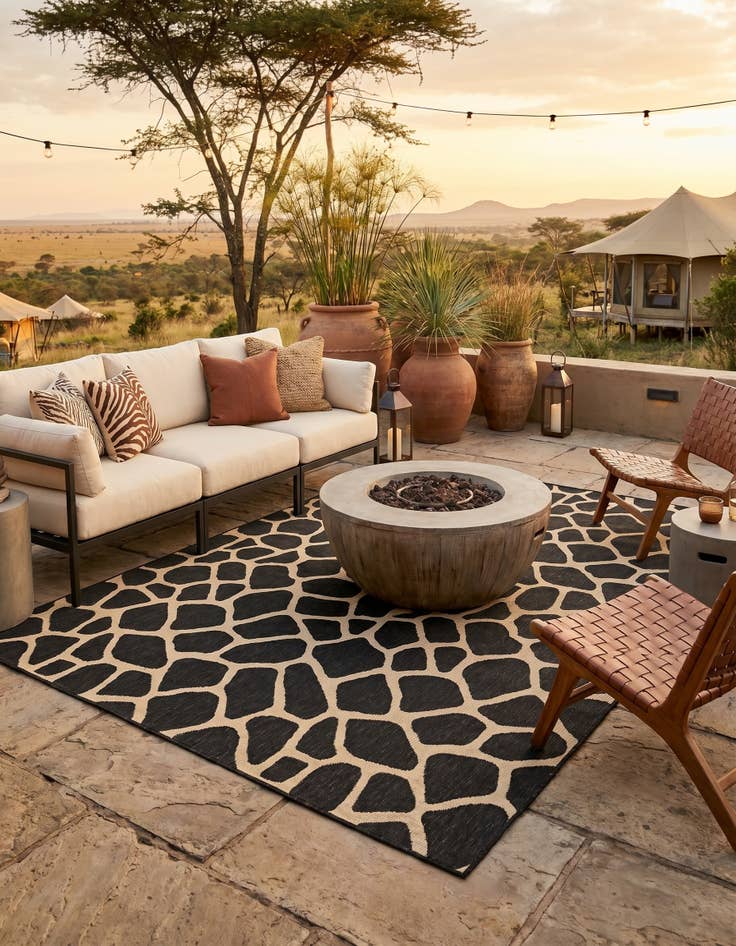 Detail image of 6' x 9' Easy-Clean Safari Indoor / Outdoor Rug