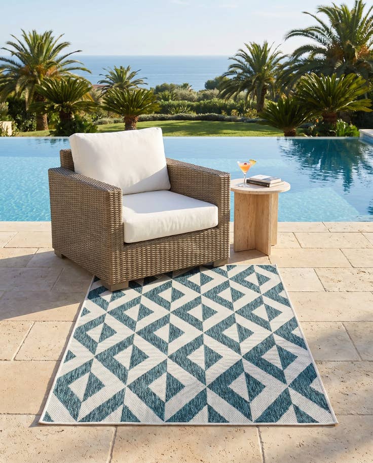 Detail image of 3' x 5' 3 Easy-Clean Jill Zarin Napa Indoor / Outdoor Rug