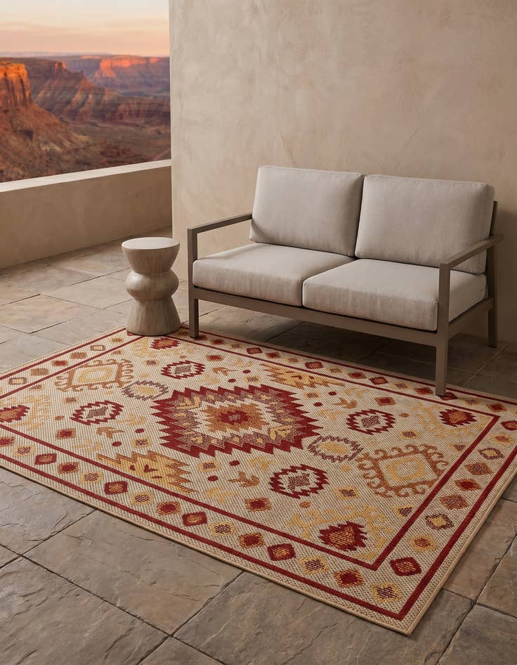 Detail image of 4' x 6' Easy-Clean Baja Indoor / Outdoor Rug